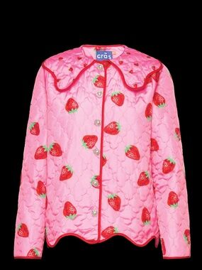 Crās 'Jade' Strawberry Quilted Shell Jacket